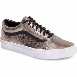 Vans Metallic leather 'Old Skool' low top sneakers